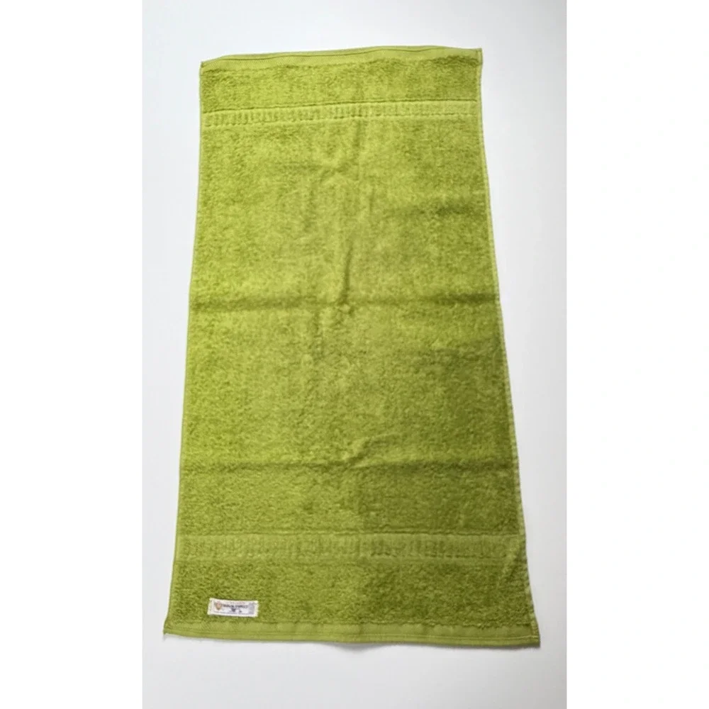 Vintage‎ Cannon Royal Family Hand Towel Avocado Green MCM Cotton